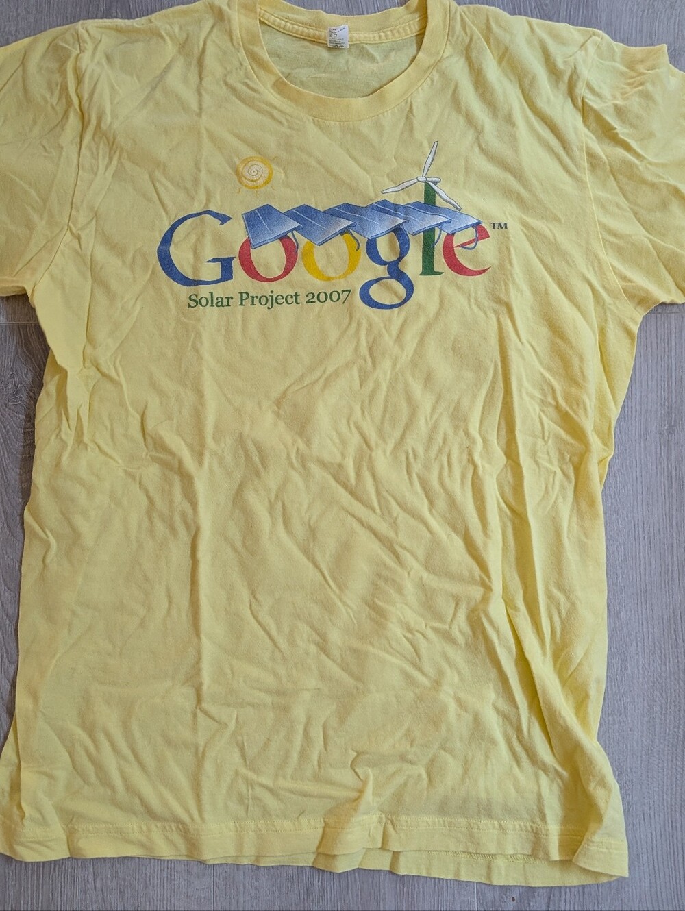 Vtg y2k Google employee solar project American apparel Shirt